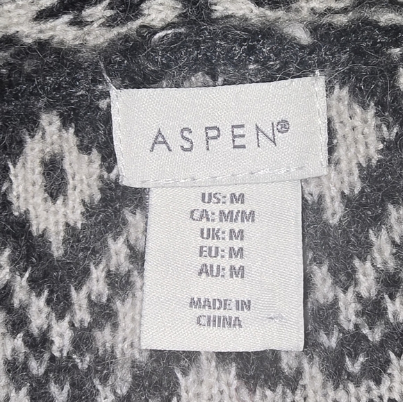 (J) ASPEN Geometric Patterned Open Front Cardigan - Picture 6 of 6